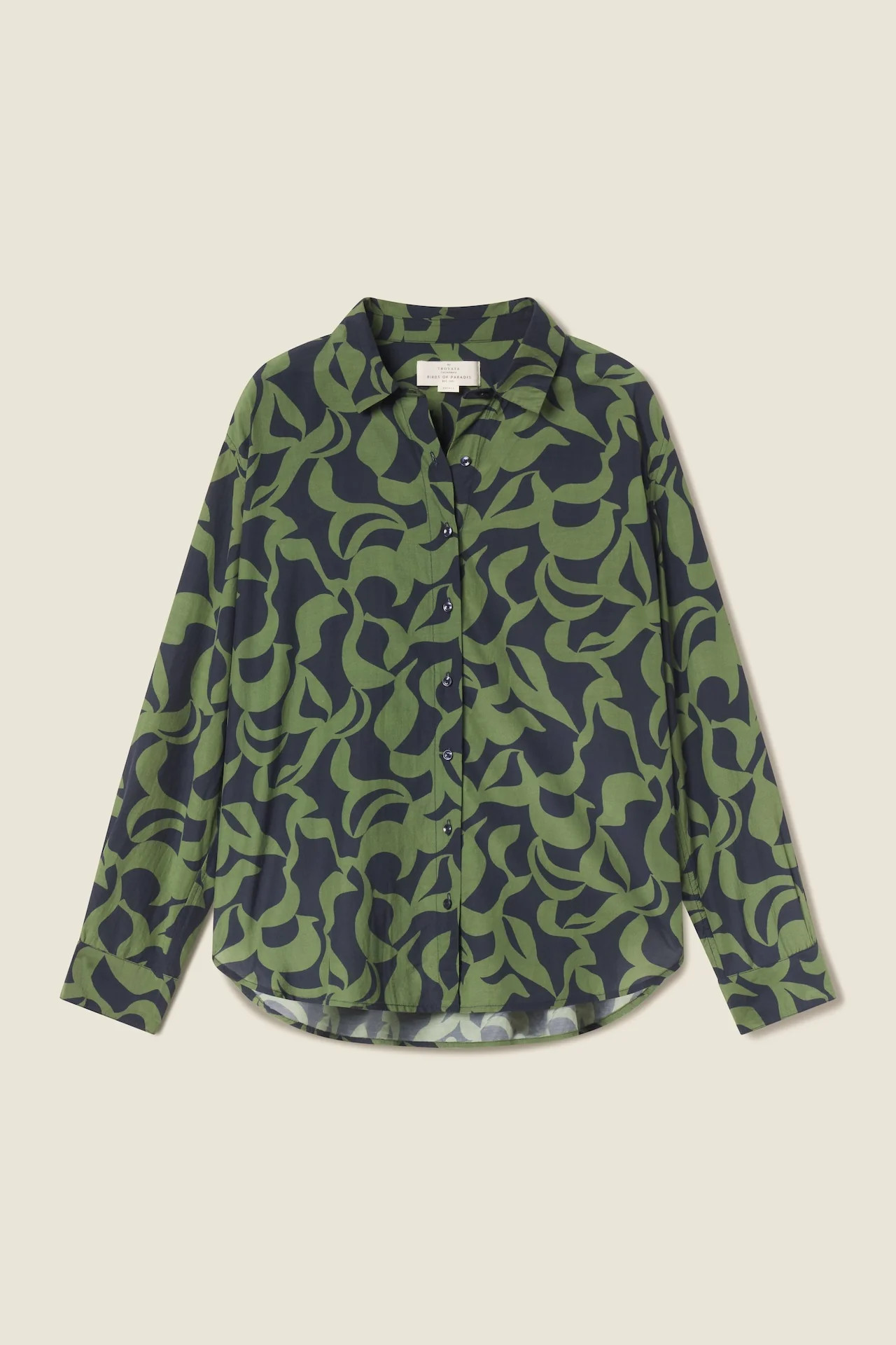 Emilia Oversized Shirt Muted Canopy | TROVATA