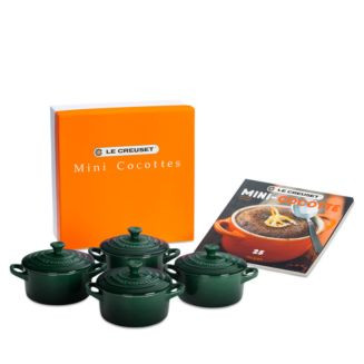 Le Creuset Set of 4 Mini Cocottes with Mini-Cocotte Cookbook   | Bloomingdale's | Bloomingdale's (US)