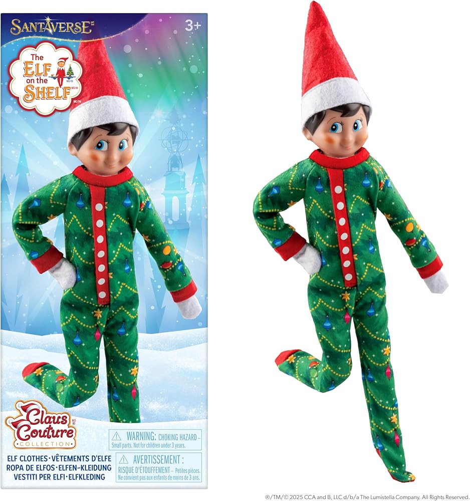 The Elf on the Shelf Claus Couture Collection Goodnight, Sleep Bright PJs - Cheerful and Snuggly ... | Amazon (US)