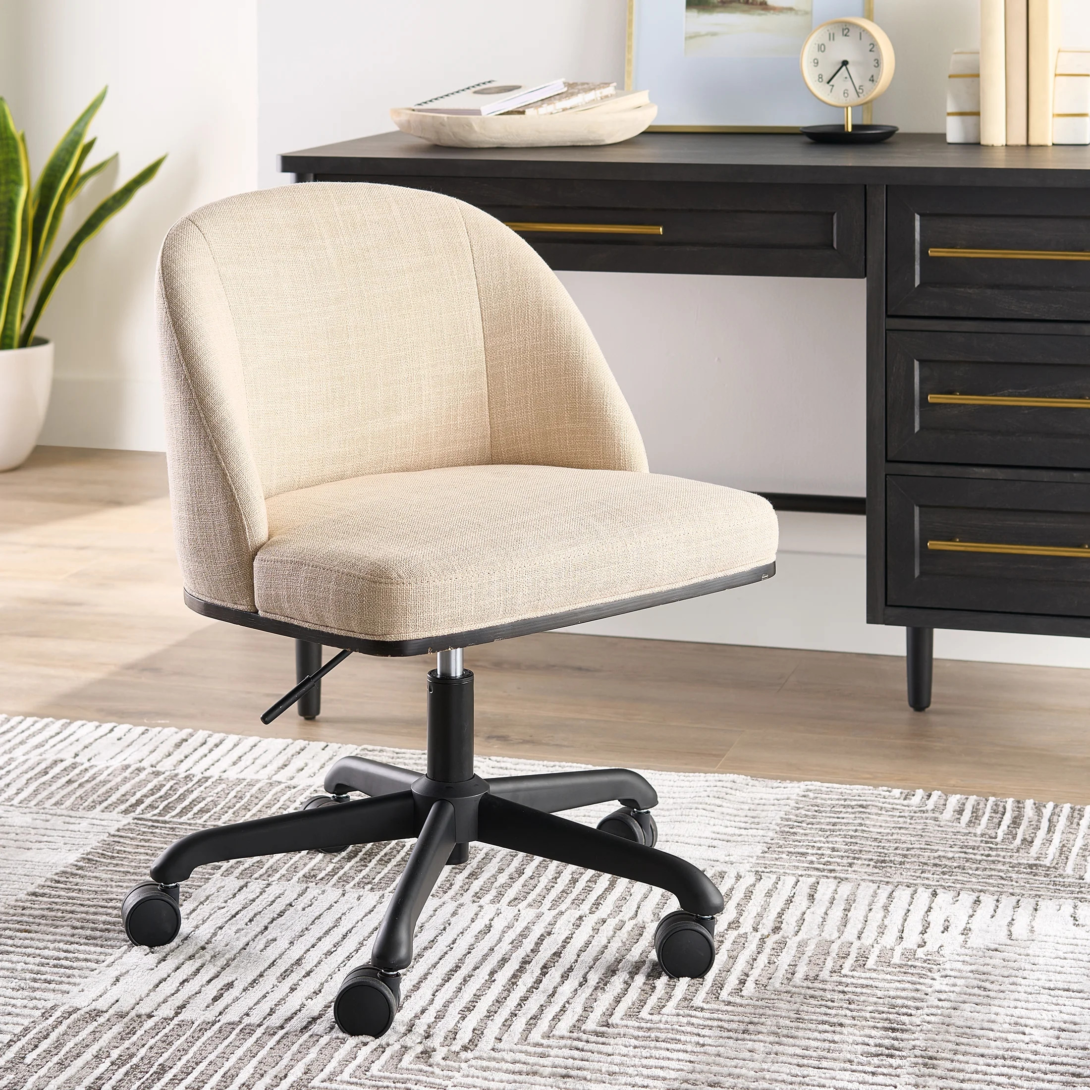 Better Homes & Gardens Oaklee Office Chair, Cream and Charcoal Finish | Walmart (US)