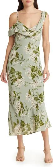 Reya Floral Drape Dress | Nordstrom