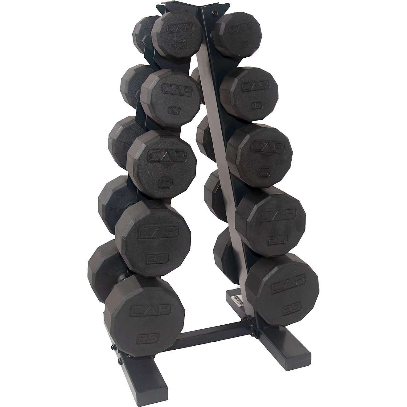 CAP 10-sided Coated Dumbbell Set with Storage Rack | Academy | Academy Sports + Outdoors