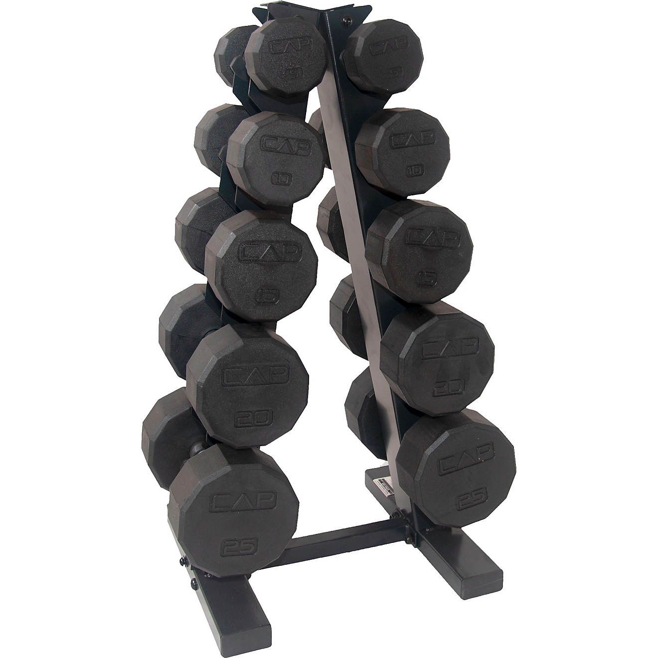 CAP 10-sided Coated Dumbbell Set with Storage Rack | Academy | Academy Sports + Outdoors