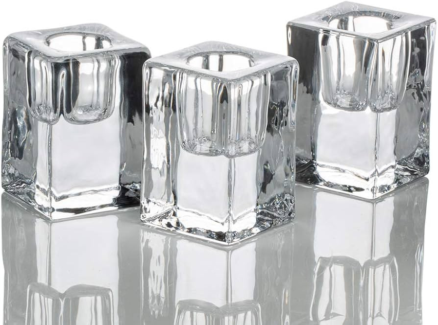 Richland Square Glass Taper Candle Holder 2.5" Set of 6 | Amazon (US)