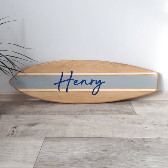 Surfboard Decor Wall Art Personalized Surf Sign Wooden Surf | Etsy | Etsy (US)