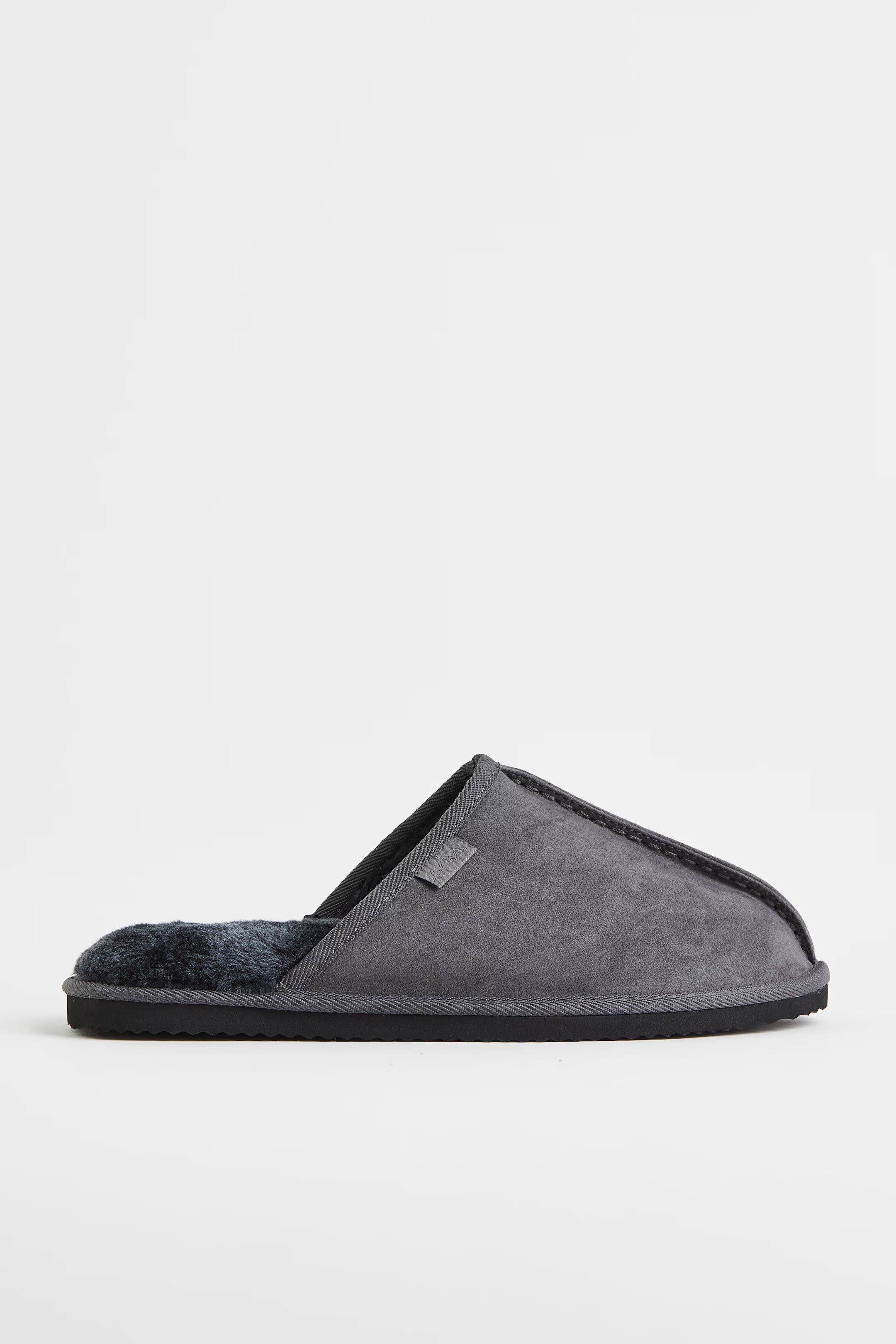 Pile-lined slippers - Dark grey - Men | H&M GB | H&M (UK, MY, IN, SG, PH, TW, HK)