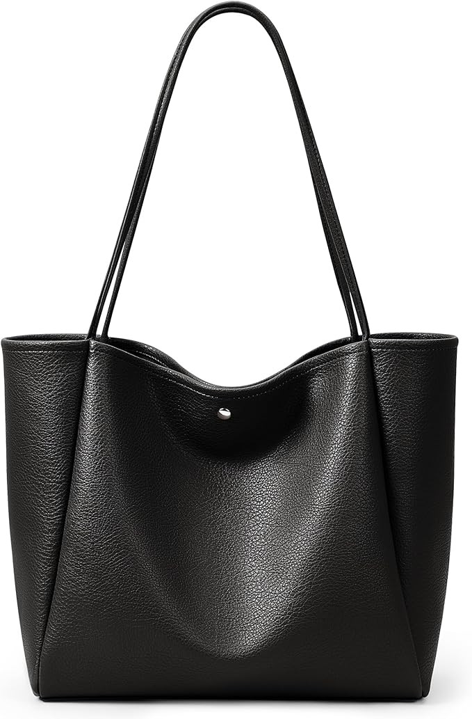 KALIDI 16L Tote Bag Vegan Leather Suede Carry All Shoulder Daily Casual Work Large Hobo Bag for W... | Amazon (US)