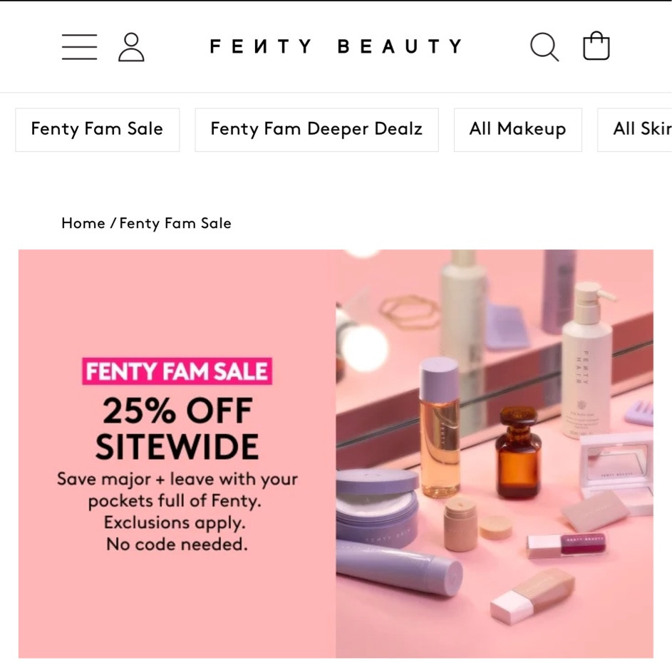 Fenty Sale Alert! 🚨 
This is the perfect time to stock up on OR try new products! 

I tagged my current favs and a couple of products that are on my list to try! 
Happy Shopping! 

The cover photos for the products seem to be off. You may have to click the item to see what it is.

#LTKBeauty