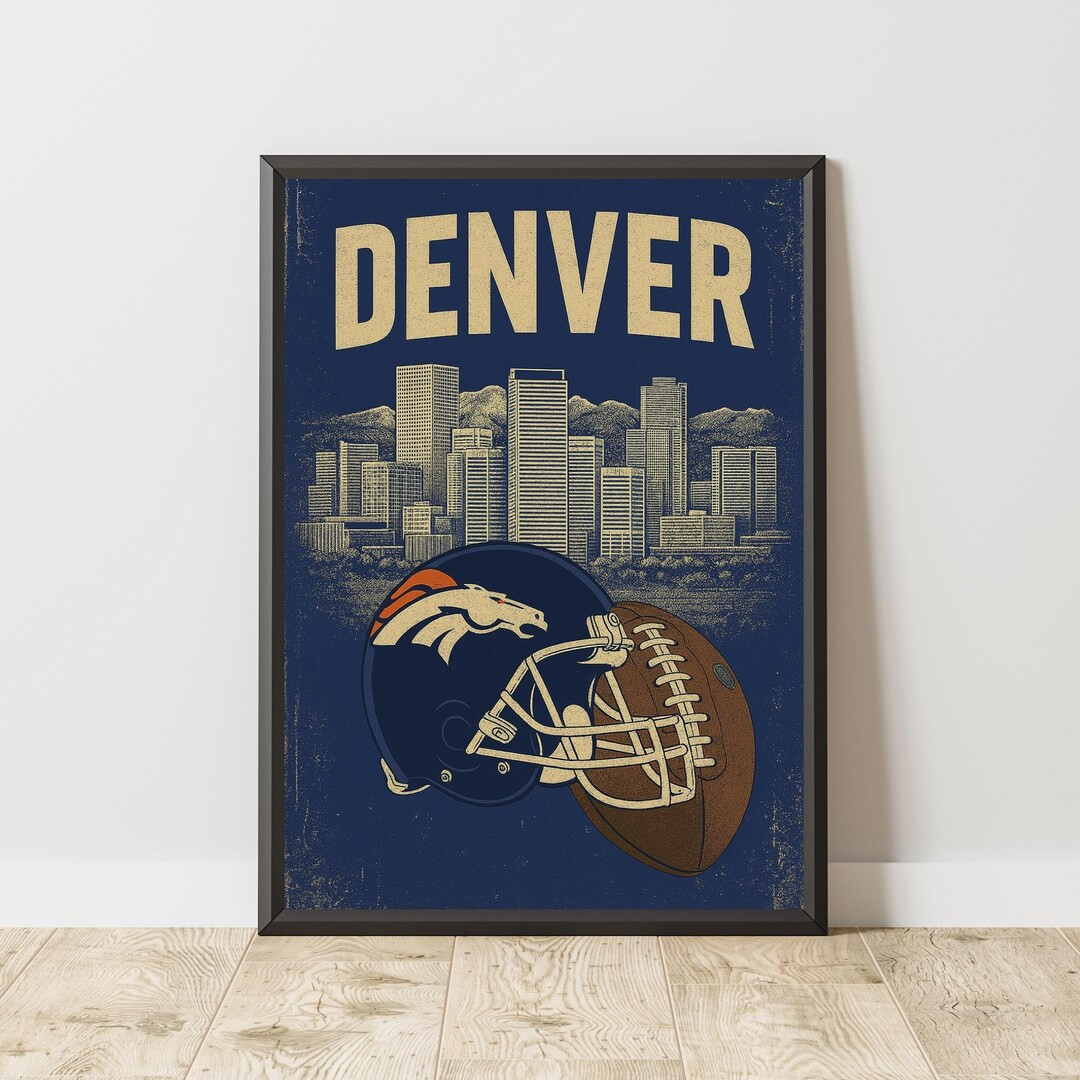 Vintage Football Poster, Vintage NFL Print, Football Print, Football Wall Art, NFL Wall Art, NFL ... | Etsy (US)