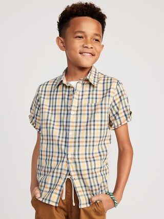 Short-Sleeve Printed Poplin Shirt for Boys | Old Navy (US)