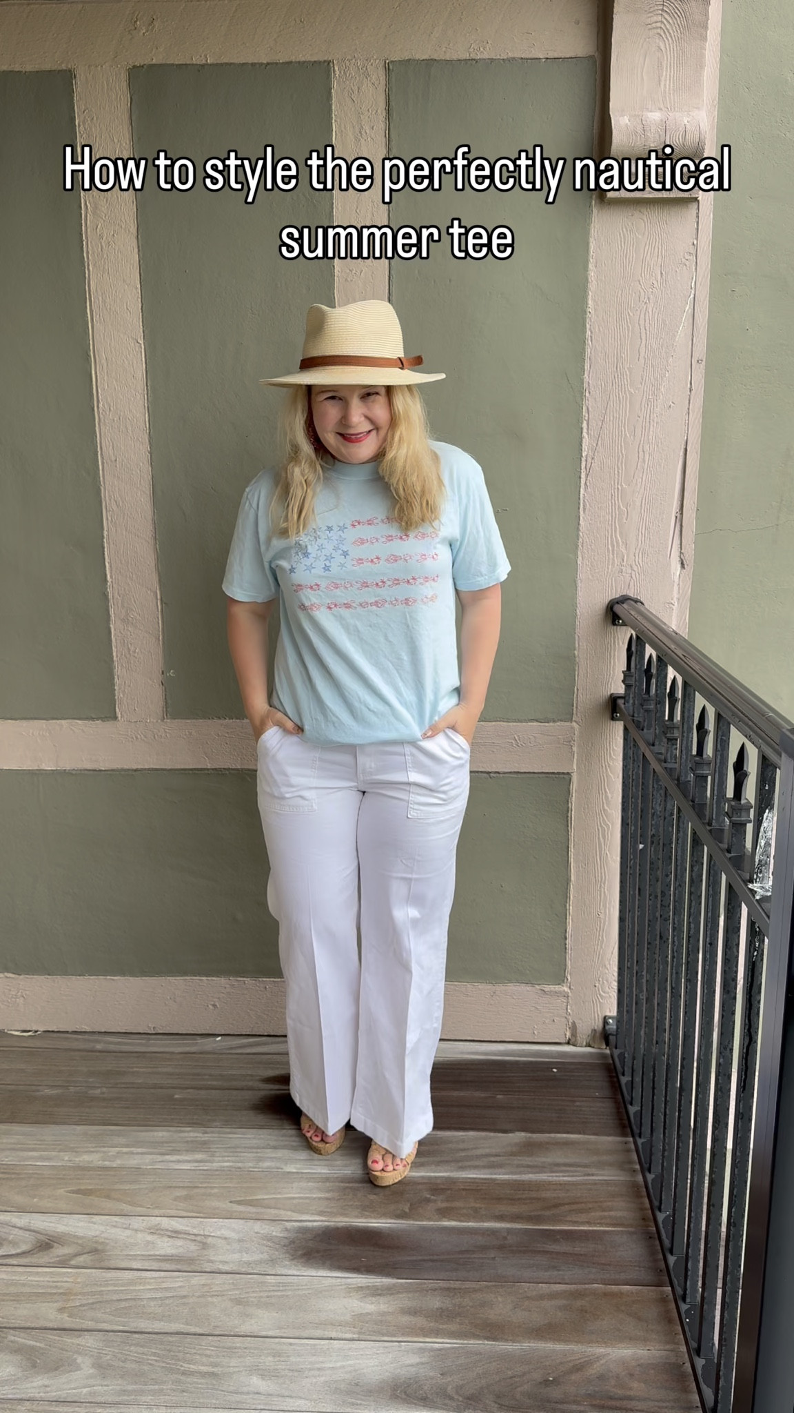 Starfish or stripes? 

How cute is this nautical tee from Etsy? 

And so simple to style!🦞⚓️

#nauticalamericana #summer #mainer 

#LTKPetite #LTKActive #LTKootd