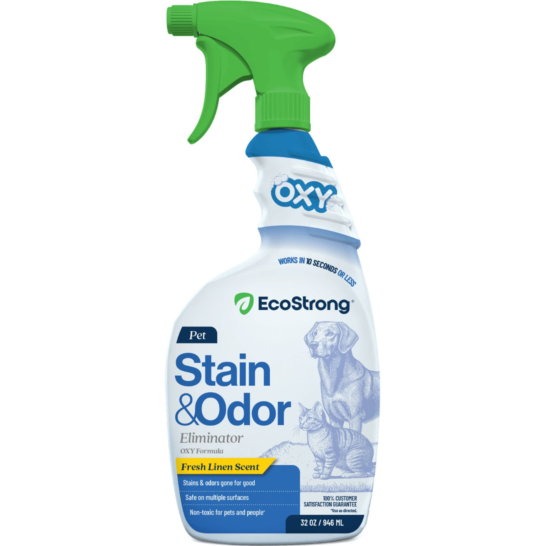 EcoStrong Oxy Dog Stain & Odor Eliminator, 32-fl oz spray bottle | Chewy
