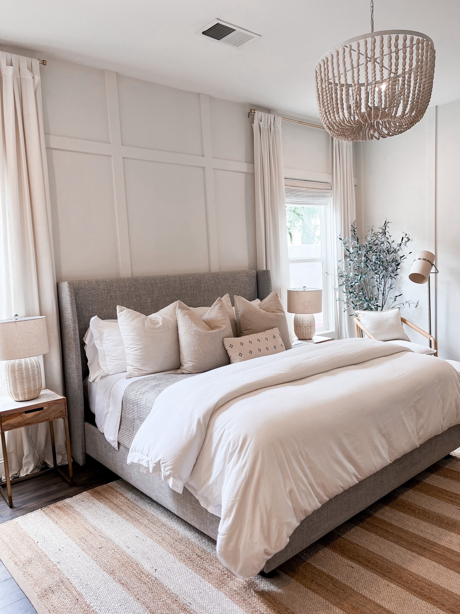 Primary bedroom links! 

Our headboard is the color “pumice” 