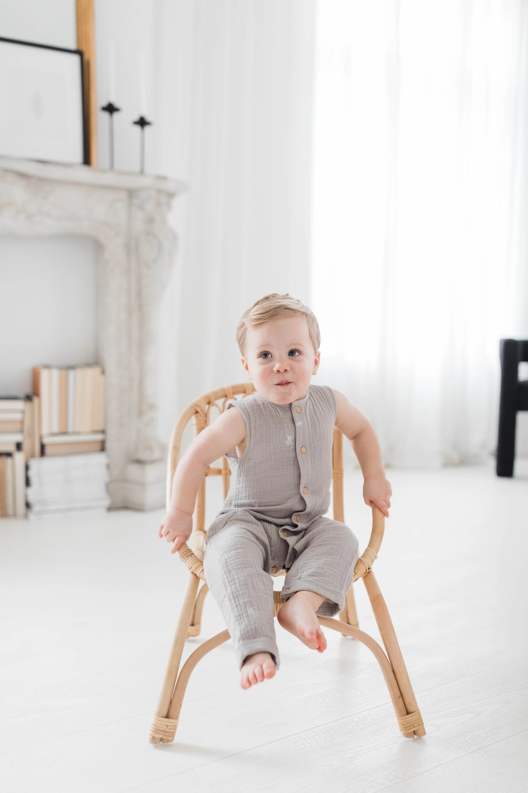 Mewan Romper - Sage Jellyfish | Ollie's Day