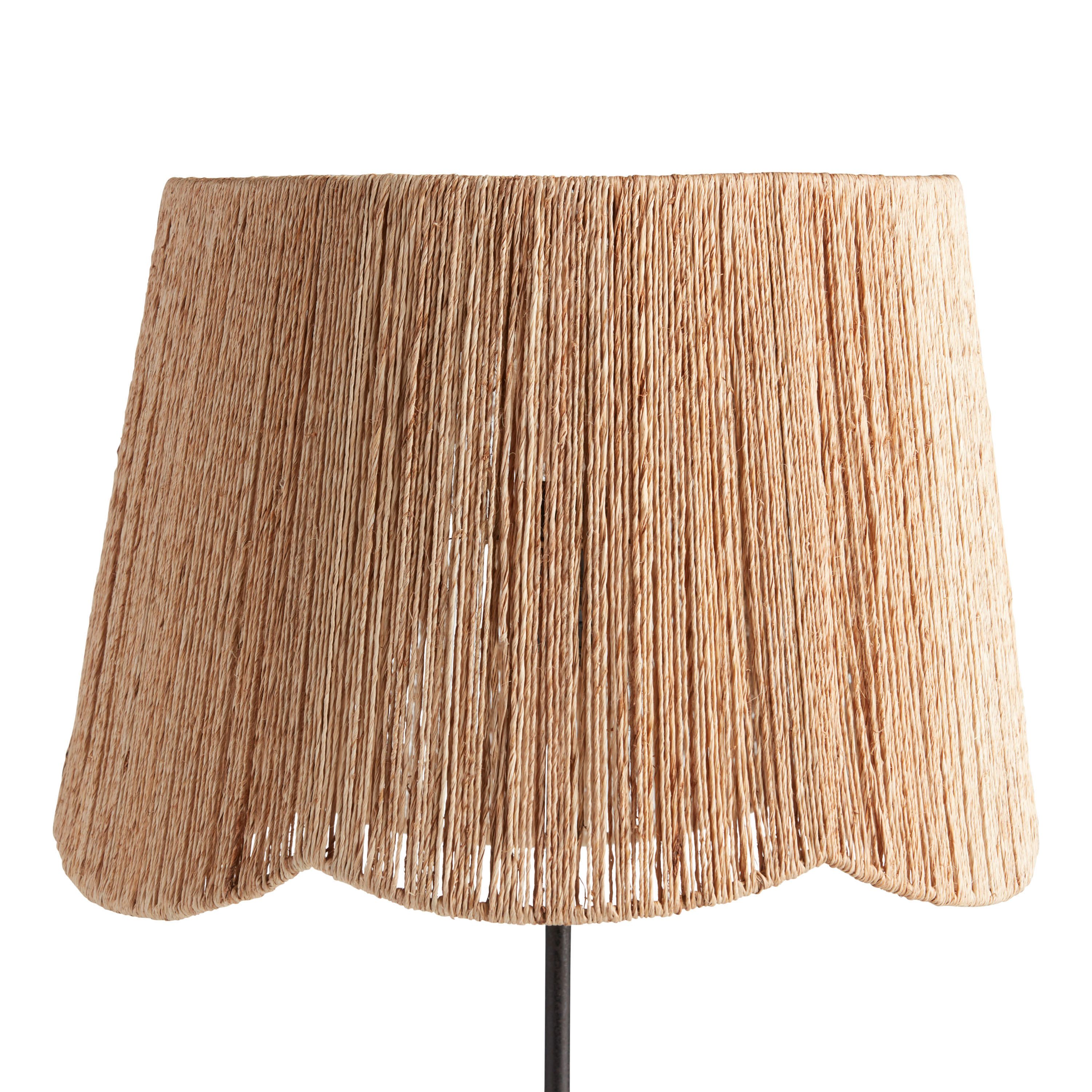 Natural Jute Rope Scalloped Table Lamp Shade | World Market