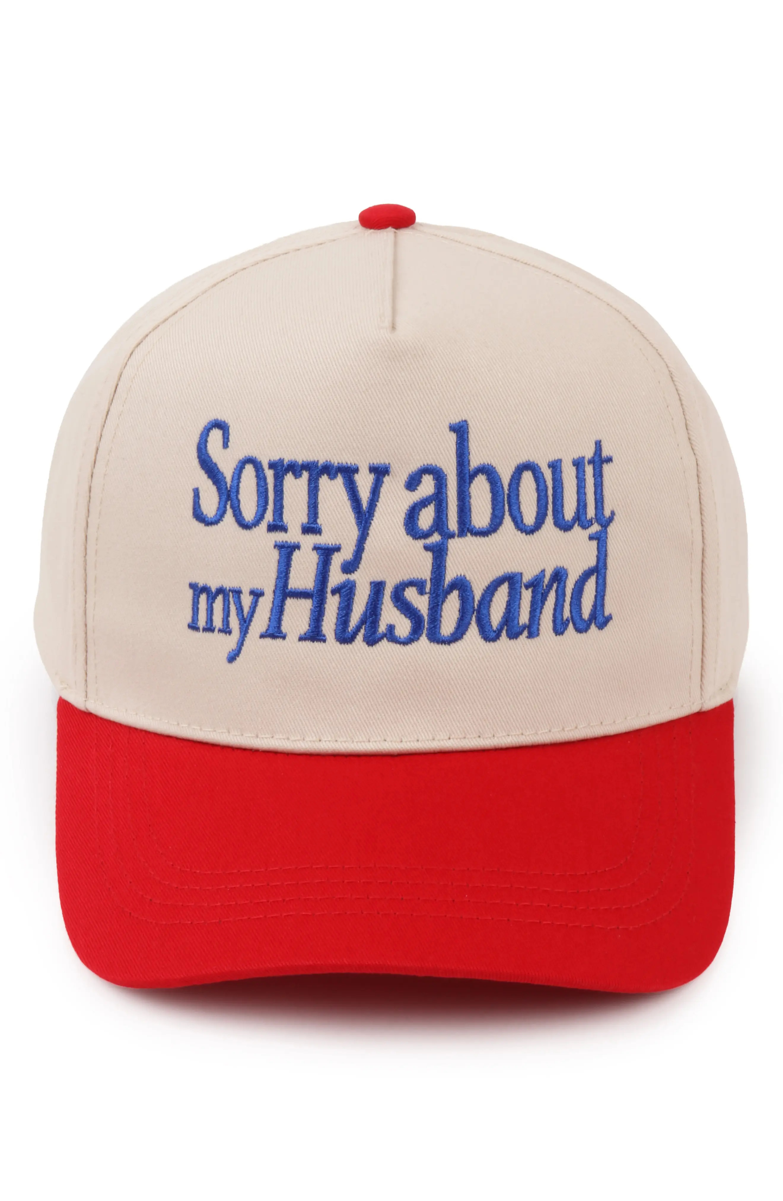 David & Young Sorry About My Husband Baseball Cap in Red/Blue at Nordstrom Rack | Nordstrom Rack