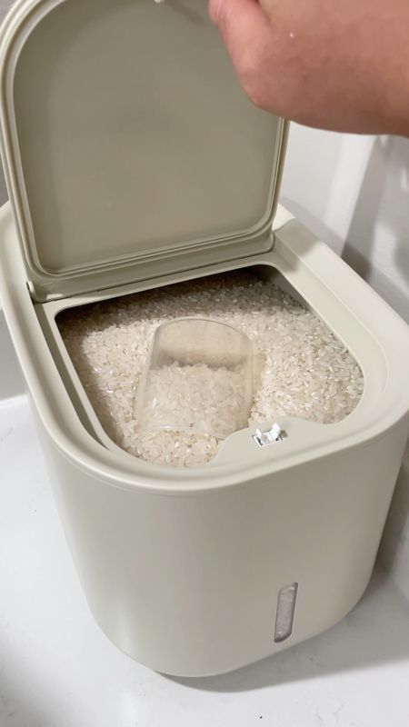 Airtight rice bin holds 10 pounds and looks nice on the countertop

#LTKhome