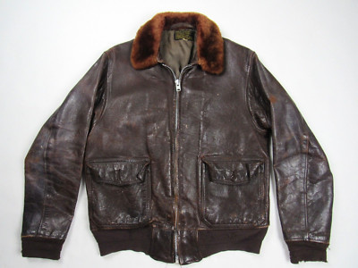 Vtg 1951 Korean War US Navy 55J14 G-1 Flight Jacket A. Pritzker & Sons Leather  | eBay | eBay UK