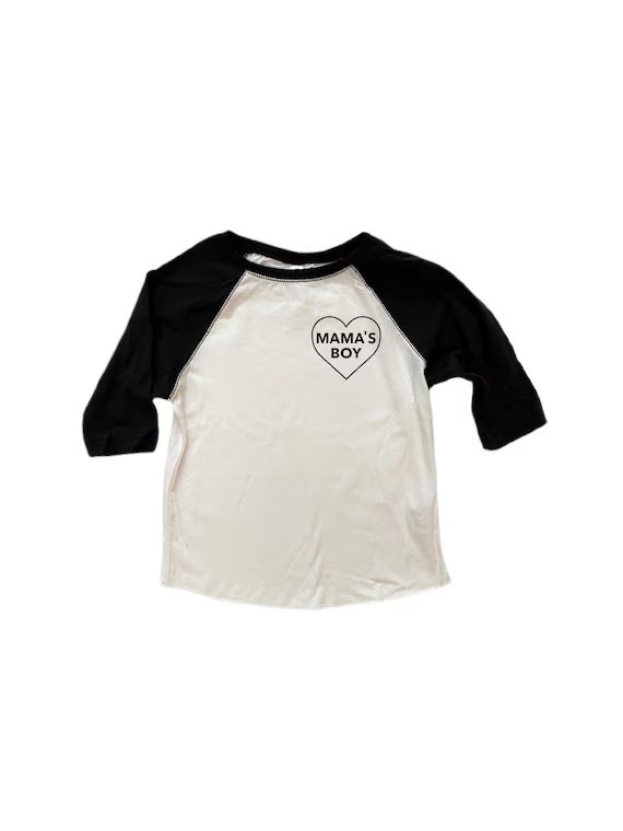 MAMAS BOY Raglan heart Shirt | toddler mama's boy Shirt | baseball shirt valentines day T-Shirt | Etsy (US)