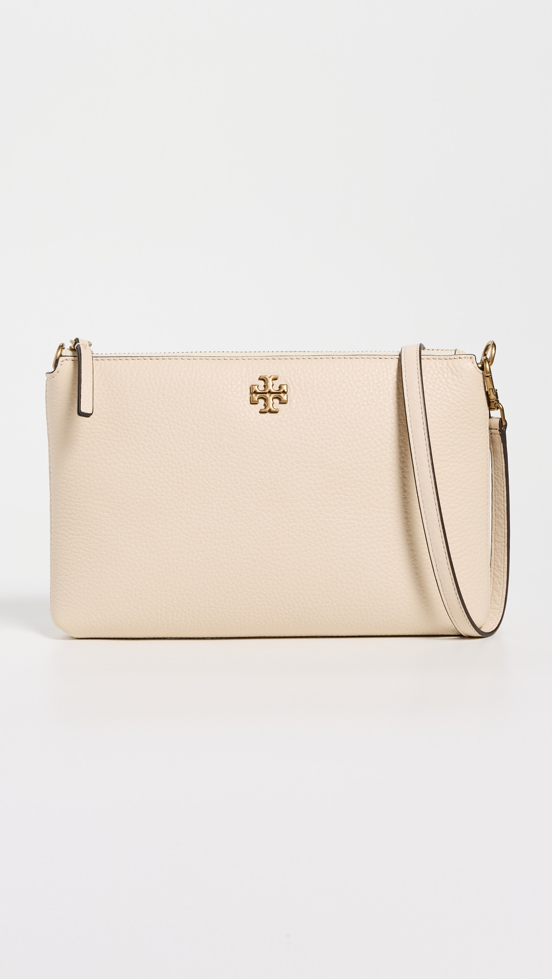 Tory Burch Mercer Pebbled Wallet Crossbody New Cream One Size | Shopbop