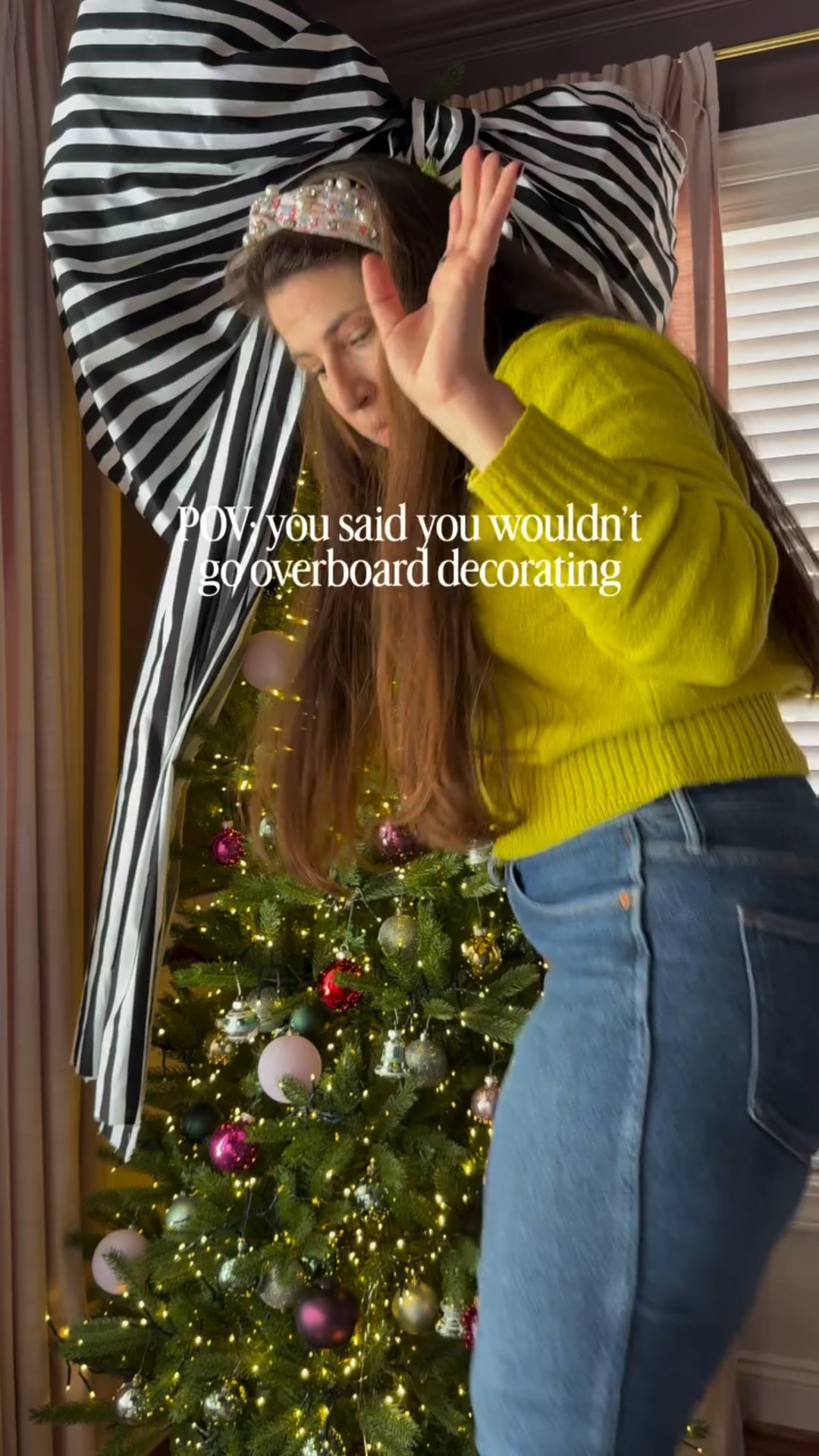You promised you wouldn’t go overboard decorating this year… and yet here we are 😂🎄

Just casually showing my friend all the ornaments I said I “wasn’t buying,” and then attempting to turn my giant Halloween bow into a Christmas tree topper. Spoiler: we might table that idea for later.

But my King of Christmas 7.5’ King Fraser Fir Slim? She’s the real star. The shape, the fullness, the quality - chef’s kiss! And decorating it was so easy (even while on FaceTime… again 😅).

Comment SHOP for links to my Christmas tree and decorations 

@kingofchristmas
7.5’ King Fraser Fir Slim Tree (Unlit)
#ad #gifted

whimsical christmas | cozy home ideas | holiday decorating inspo | designer home inspiration | colorful interiors | seasonal decor | family friendly design | modern vintage mix | christmas styling ideas

#kingofchristmas #whimsicalchristmas #rutledgecollective #christmasdecor #holidayhome #christmastree #christmastreeinspo #interiorinspo #modernvintagemix #decoratingideas #seasonaldecor #cozyhomeideas