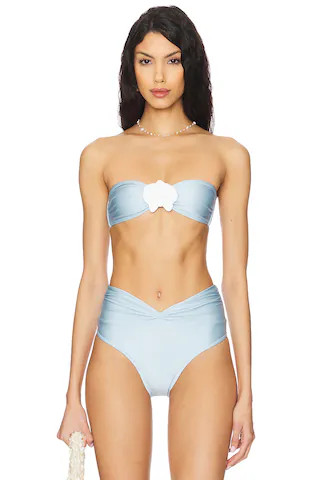 Shani Shemer Callisto Bikini Top in Baby Blue from Revolve.com | Revolve Clothing (Global)