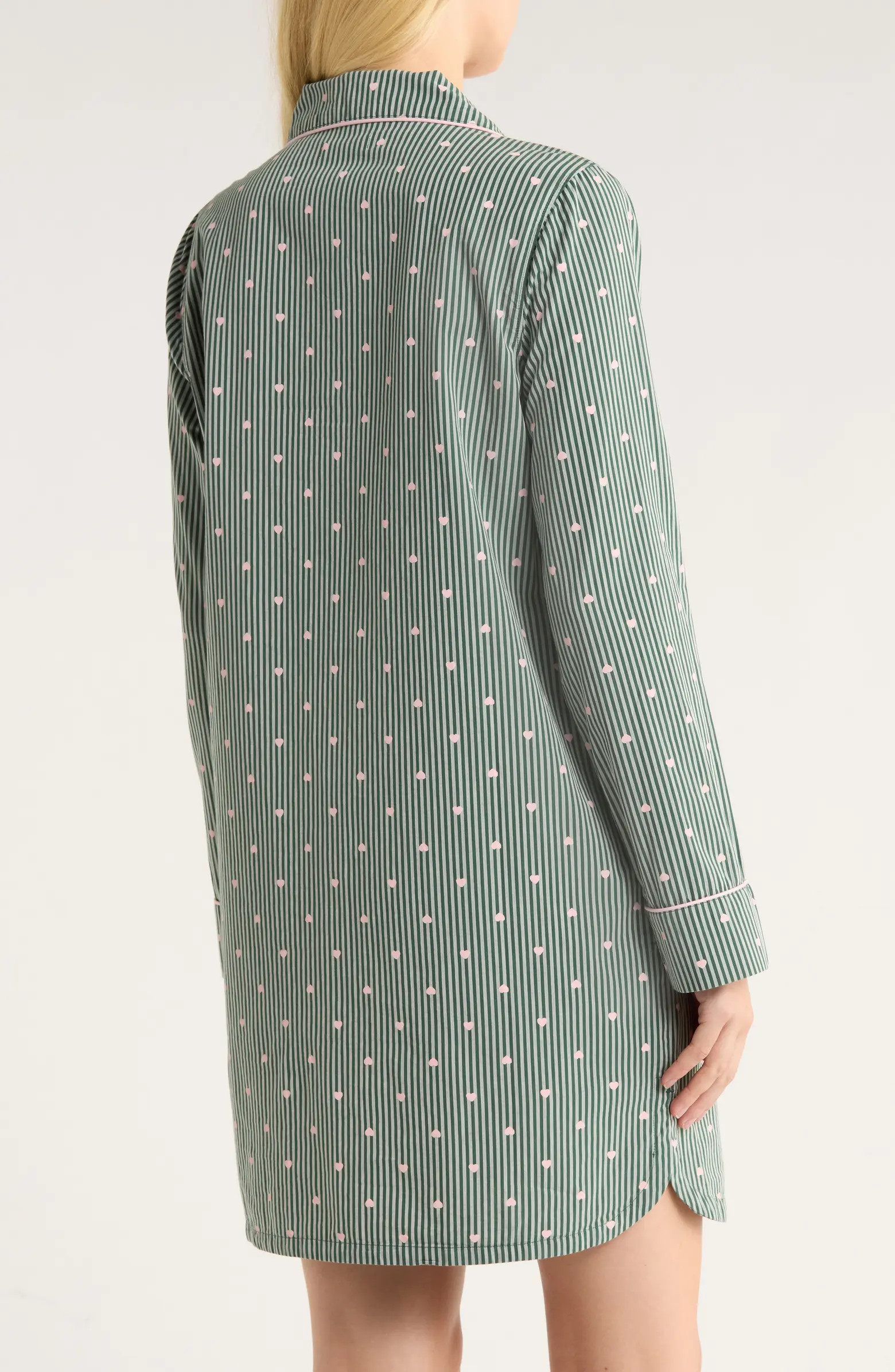 Nordstrom Classic Piped Cotton Nightshirt | Nordstrom | Nordstrom