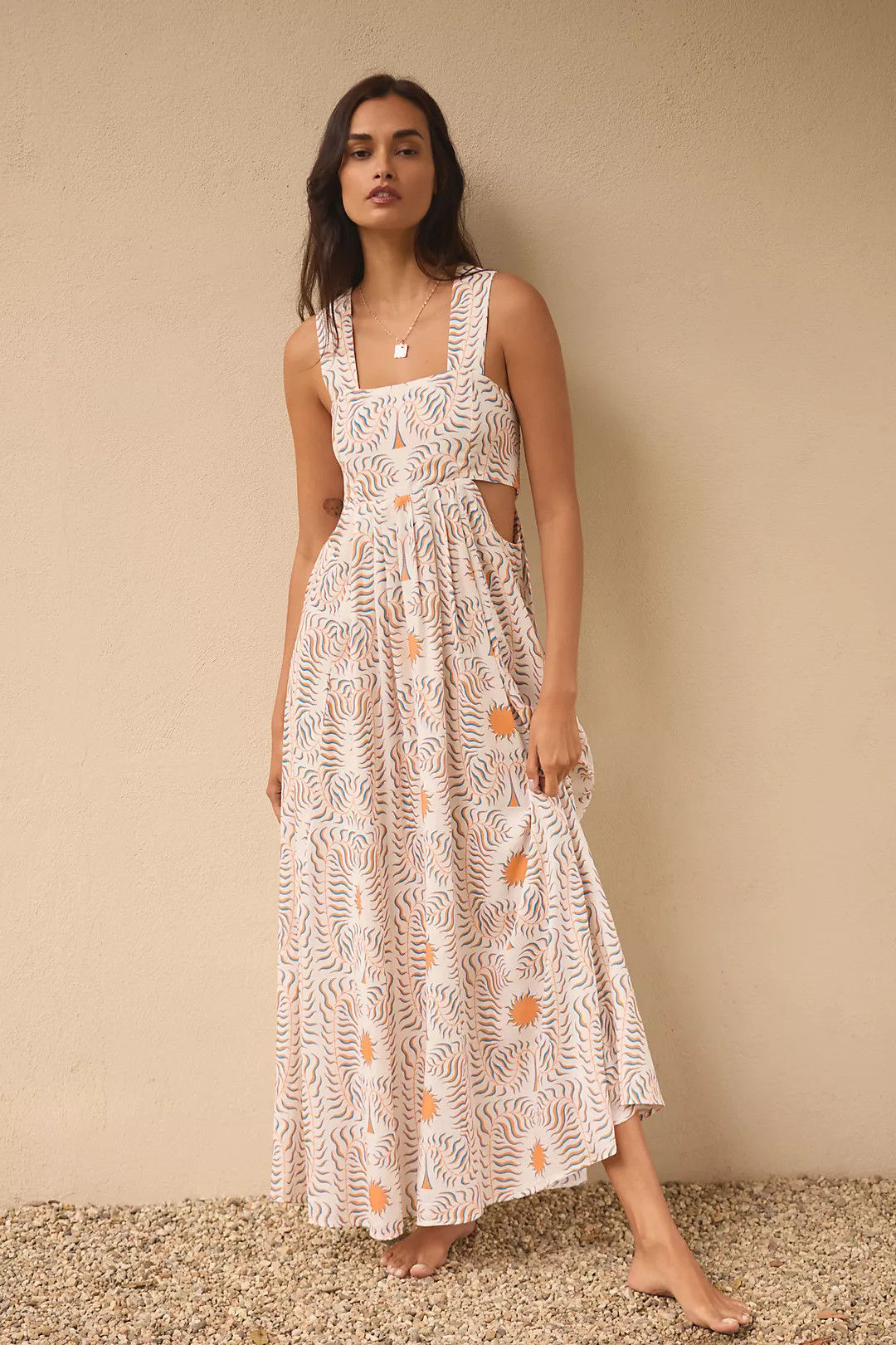 The Tigre Indigo Piper Bandeau Cutout Maxi Dress | Anthropologie (US)