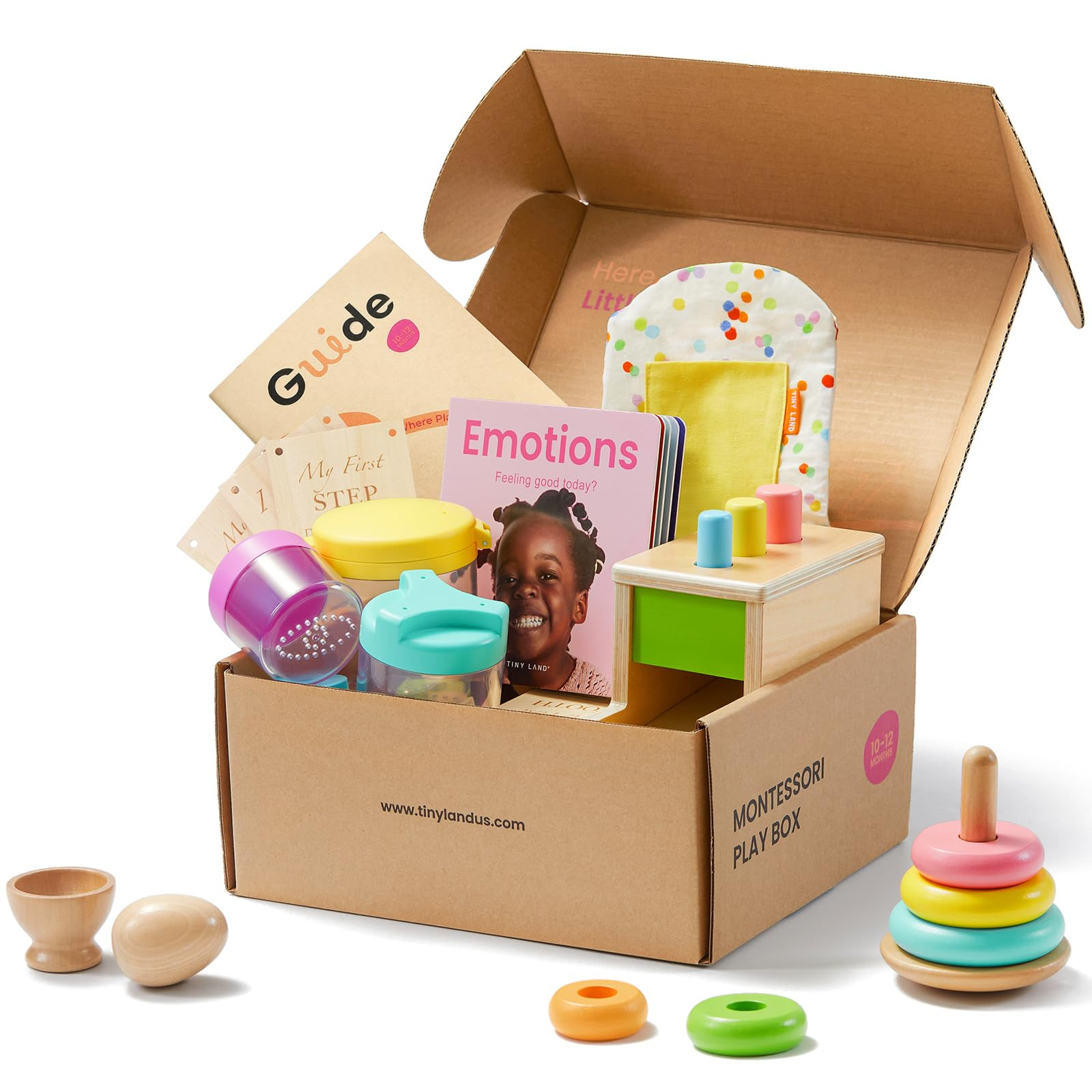 Tiny Land Montessori Toy Set for Babies 1 Year Old Thinker Play Kit- 5-in-1 Wooden Learning Toys ... | Amazon (US)