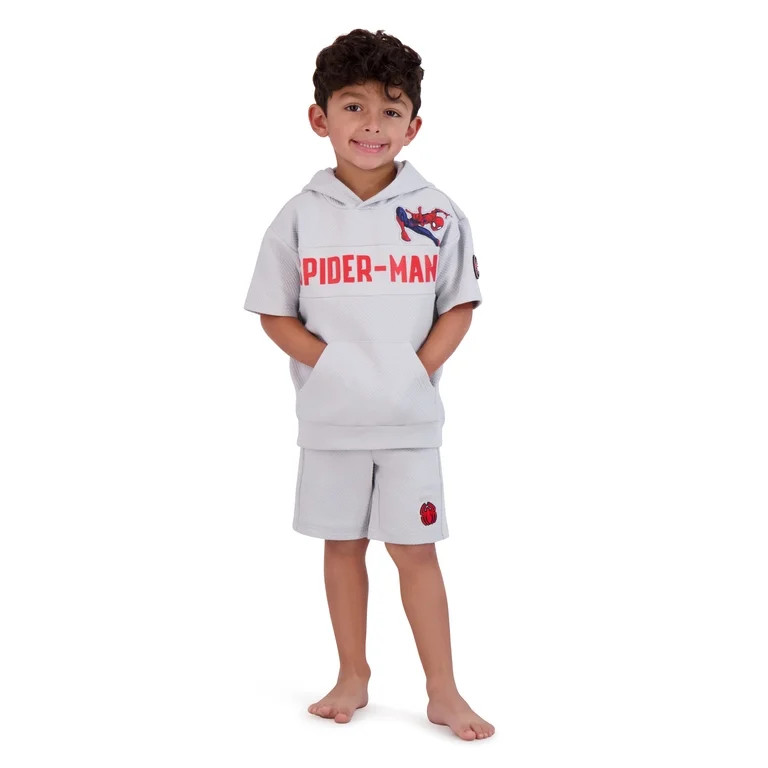 Spider-man Toddler Boy Textured Knit Short Set, Sizes 12 Months-5T | Walmart (US)