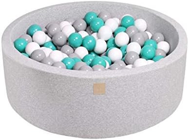 MEOWBABY Foam Ball Pit 35 x 11.5 in /200 Balls Included ∅ 2.75in Round Ball Pit for Baby Kids S... | Amazon (US)