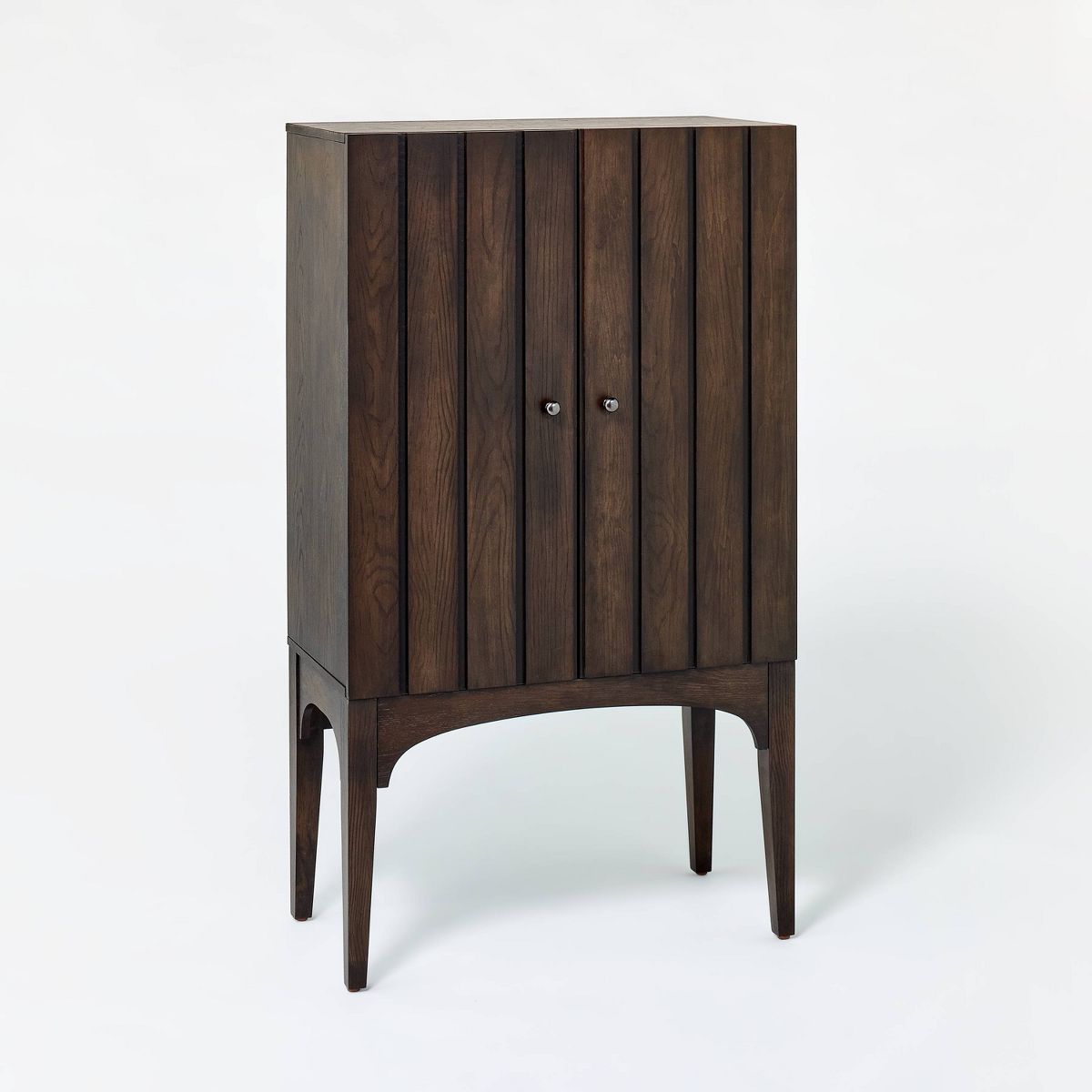 Palma Arched Fluted Cabinet Dark Brown - Threshold™ designed with Studio McGee | Target