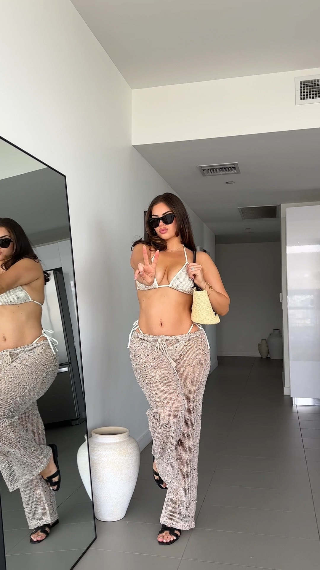 Beach day 🤍 I’m wearing a size L in the set! I couldn’t find the exact link to my bag, so I linked my bag in a different color. It is the same size!

#LTKswim #LTKcurves