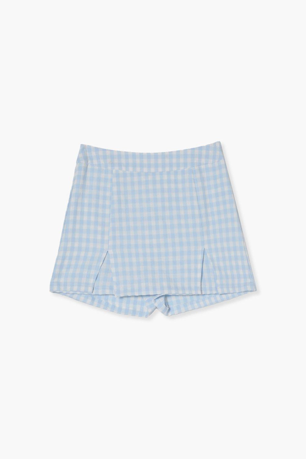 Jupe-short texturée à imprimé vichy | Boohoo.com (FR)