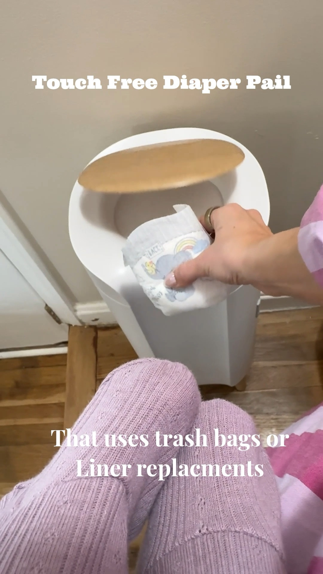 A diaper pail that SOLD me at 
*can use trash bags 🫶

I hate buying and rmwebeininer refills ha also it’s nice that it’s touch free 👍🏻

#LTKBaby #LTKmomlife