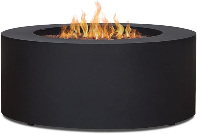 Real Flame Aegean Round Propane Fire Table for Outdoors in Black with Natural Gas Conversion Kit,... | Amazon (US)