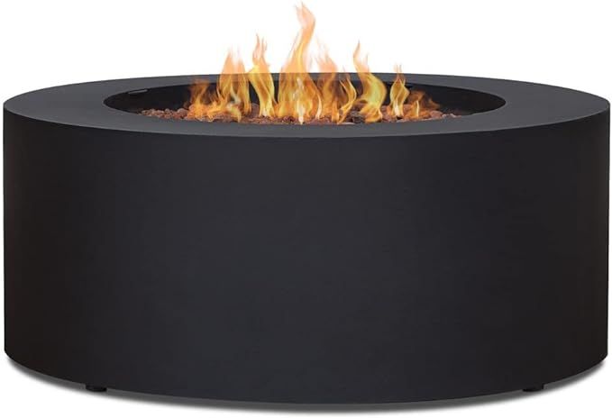 Real Flame Aegean Round Propane Fire Table for Outdoors in Black with Natural Gas Conversion Kit,... | Amazon (US)