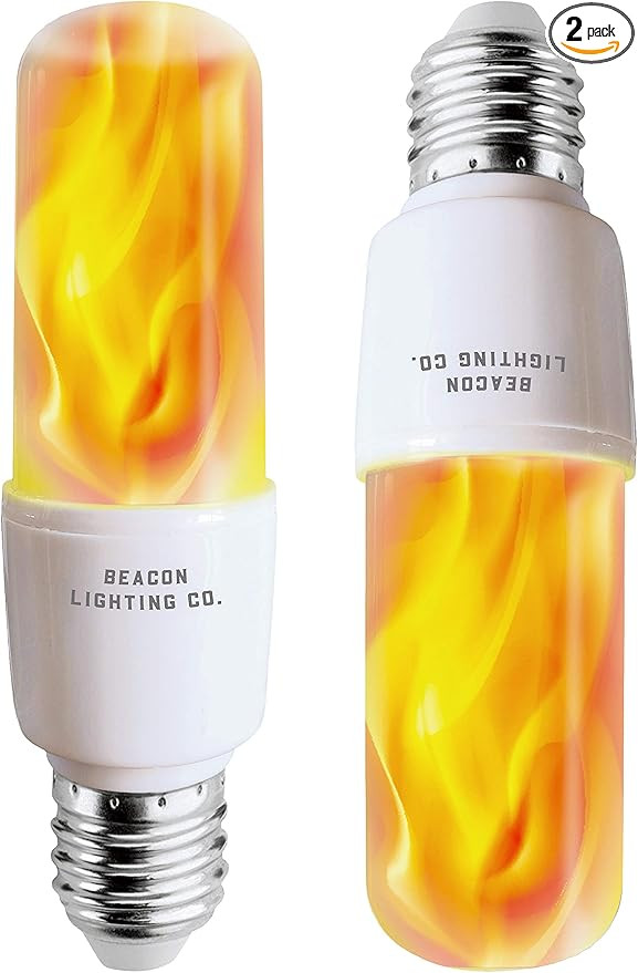 HoogaLife LED Flame Effect Light Bulbs - E26 LED Bulb with Gravity Sensor Flame Night Bulb for Ho... | Amazon (US)