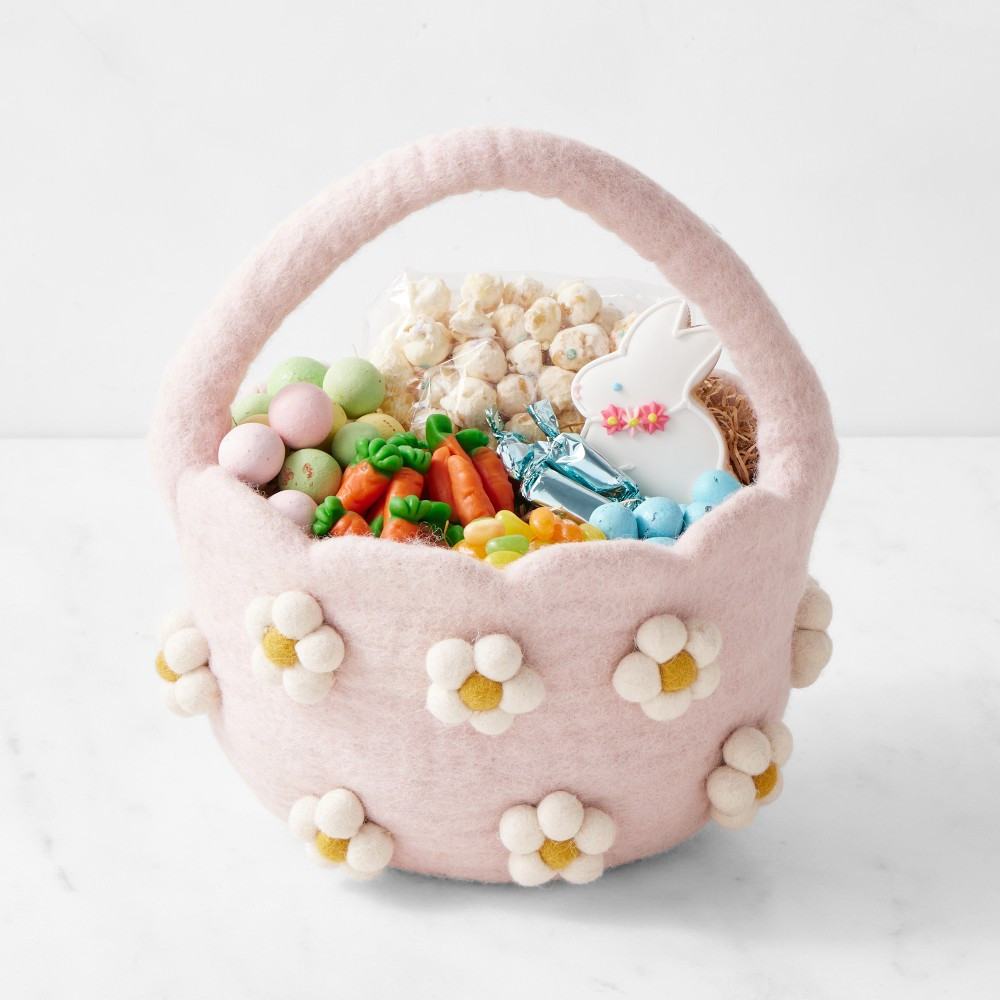 West Elm x Williams Sonoma Pink Daisy Easter Basket | Williams-Sonoma