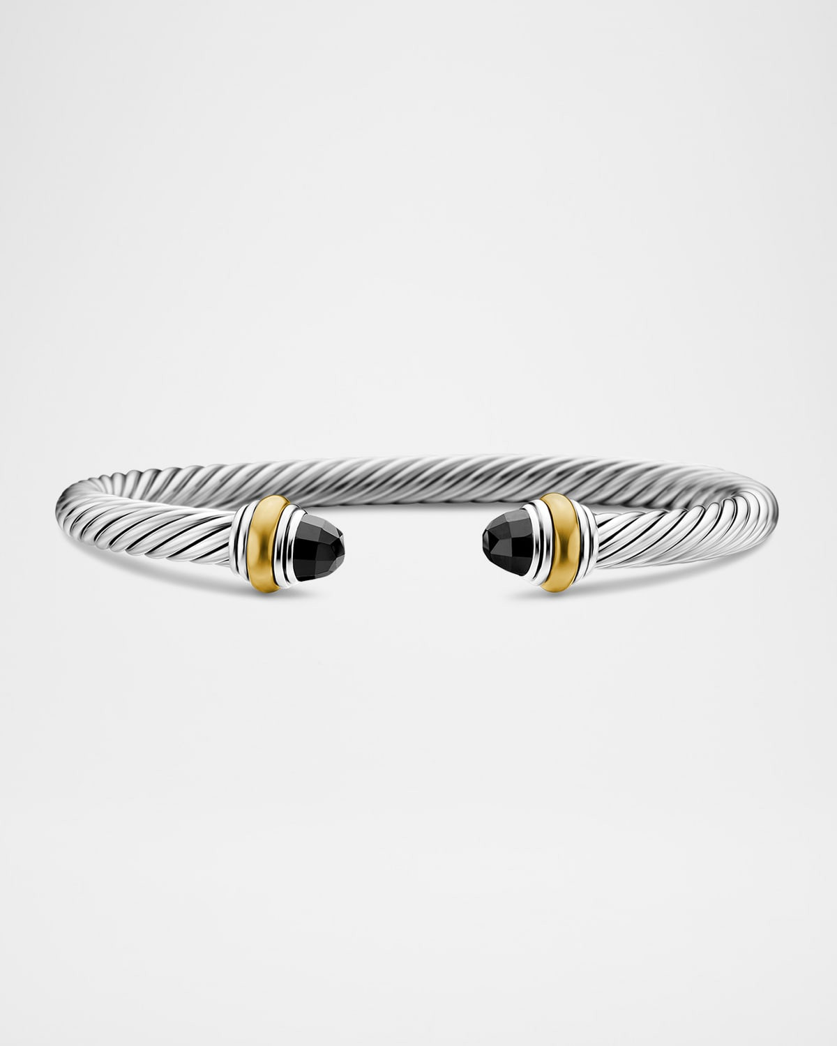 Cable Bracelet with Gemstone in Silver with 14K Gold, 5mm | Neiman Marcus
