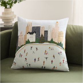 Ice Skating Pillow Cover | West Elm CA