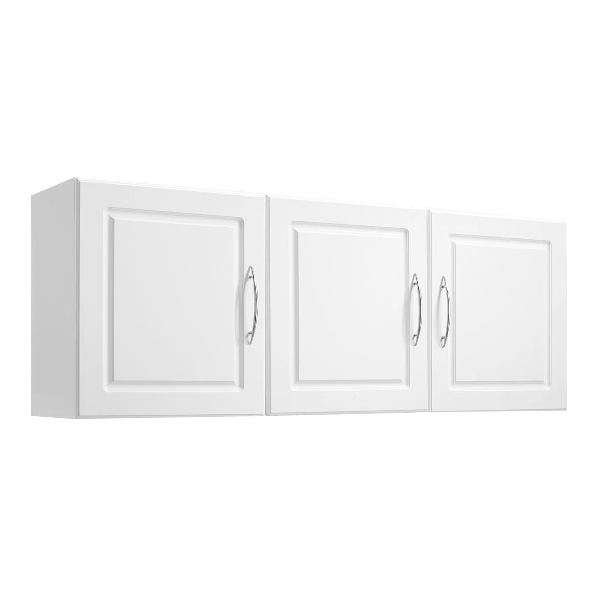 Laundry Room Wall Cabinet, 2-Tier Wall Mounted Hanging Cabinet with 3 Doors, Cupboard Organizer w... | Wayfair North America