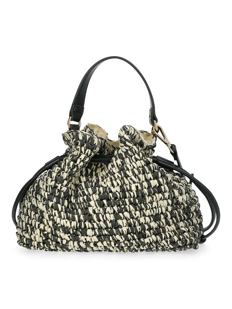 Time and Tru Women's Marled Bucket Bag, Black | Walmart (US)