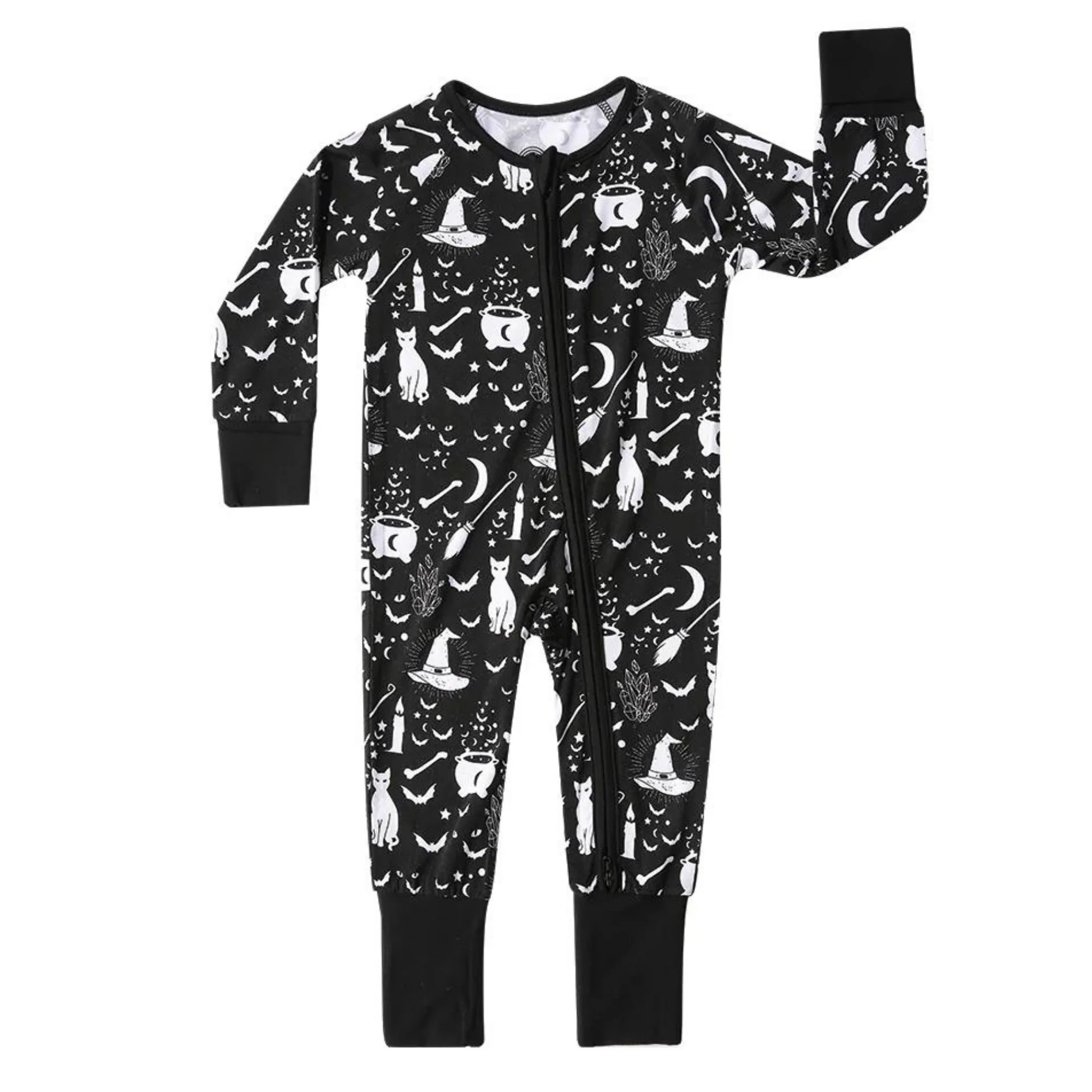 Bamboo Zip Footie, Hocus Pocus | SpearmintLOVE