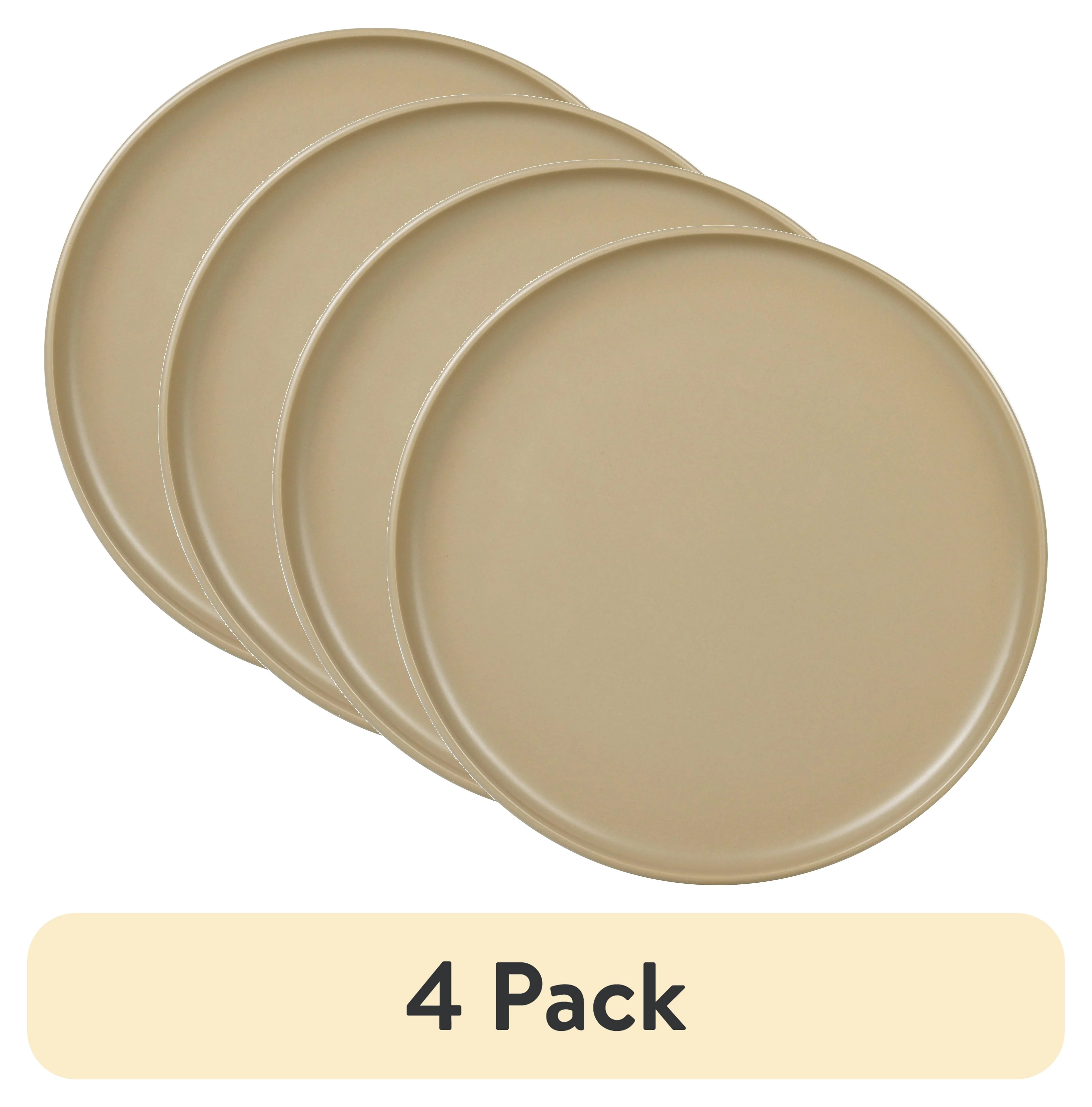 (4 pack) Mainstays Alessandra Brown Stoneware Dinner Plate | Walmart (US)