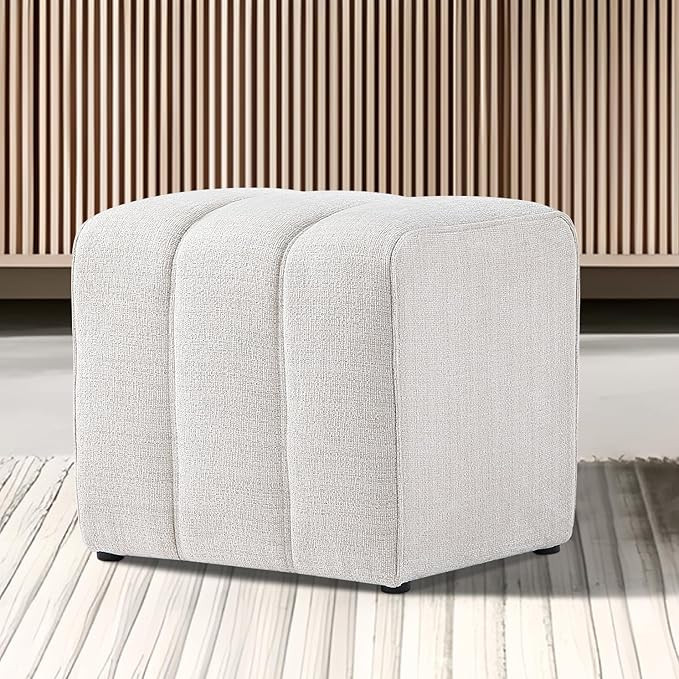 Get Set Style Rectangle Ottoman, Linen Ottoman Footrest Stool for Couch, Modern Ottoman Bench, Ex... | Amazon (US)