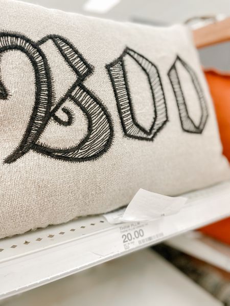 Boo embroidered lumbar pillow with tassels from threshold at target 

#LTKSeasonal #LTKhome