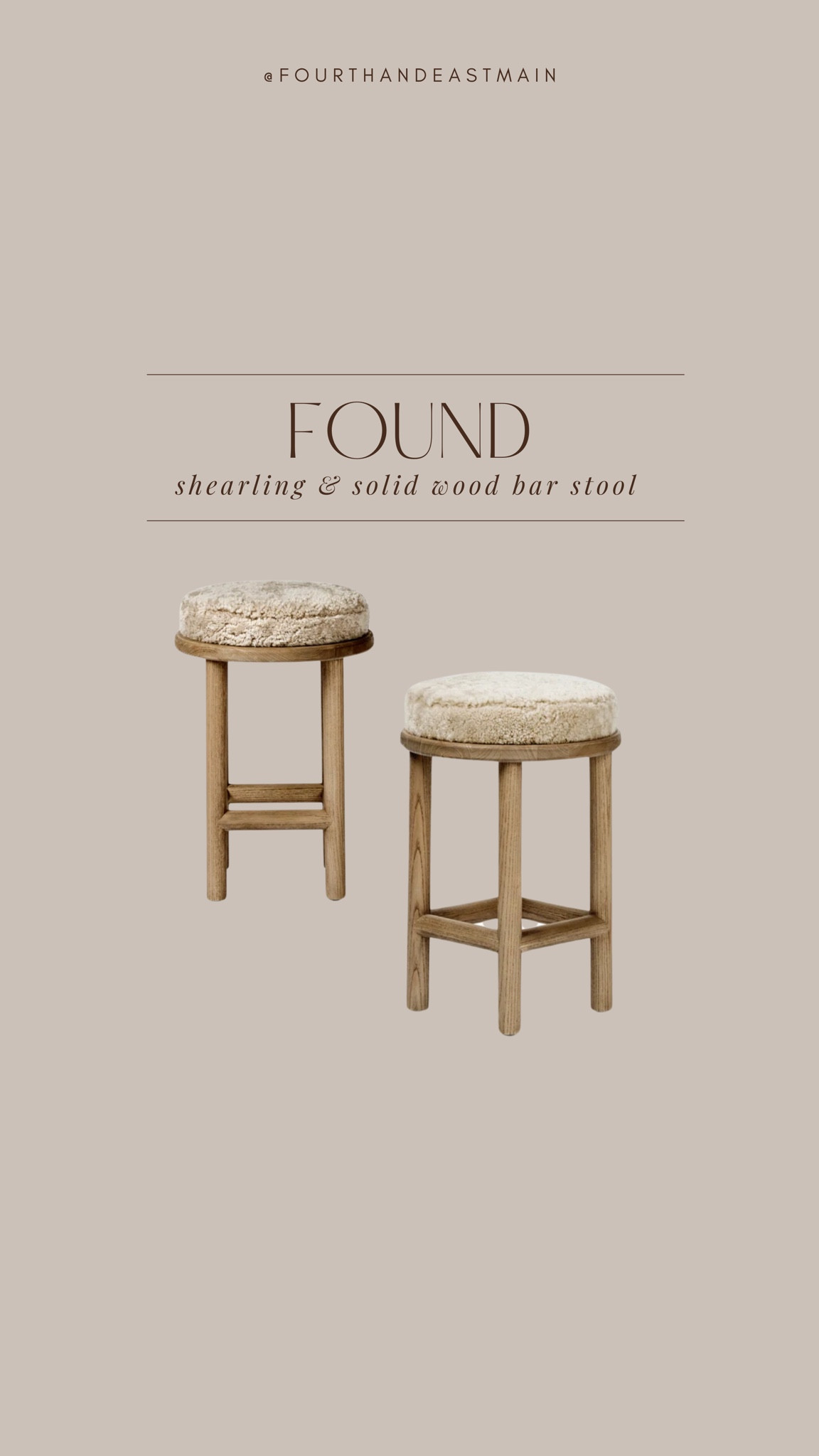 gorgeous shearling counterstool 🤎

#LTKhome