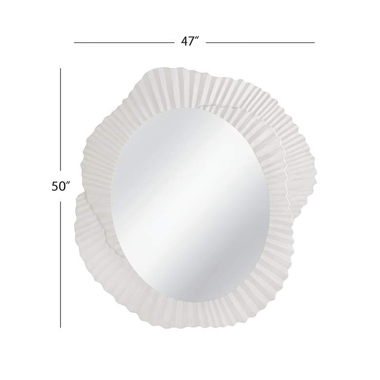 Petal Matte White 47" x 50" Wall Mirror | Lamps Plus