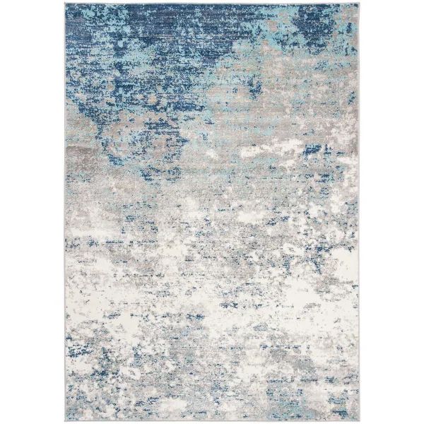 SAFAVIEH Brentwood Malissie Modern Abstract Rug - 8' x 10' - Light Grey/Blue | Bed Bath & Beyond